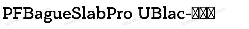 PFBagueSlabPro UBlac字体转换